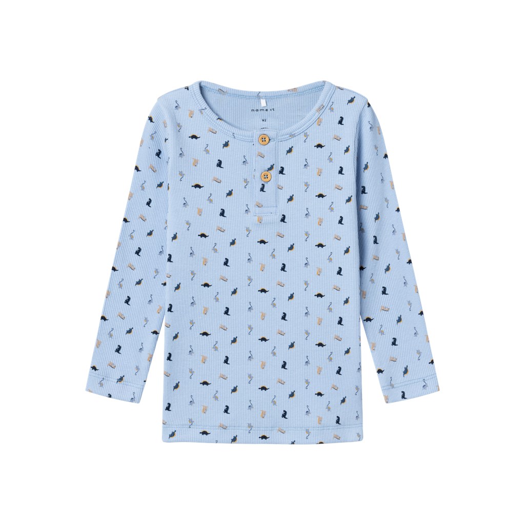 Rib Bluse Dabbu Chambray Blue fra Name It