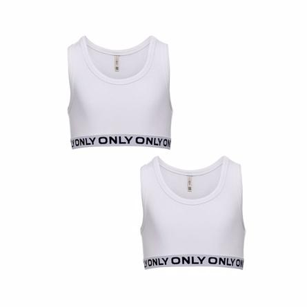 2 Pak Sports Top Hvid fra Only Kids