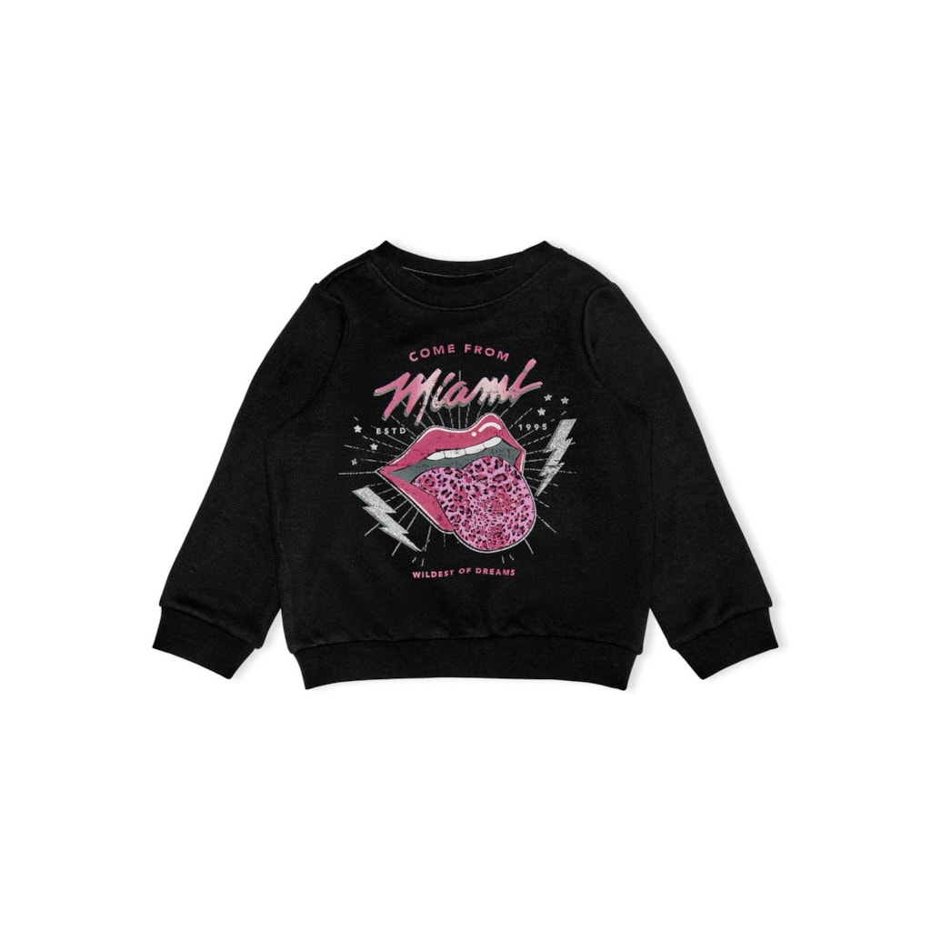 Sweatshirt Johanne Black fra Only Kids