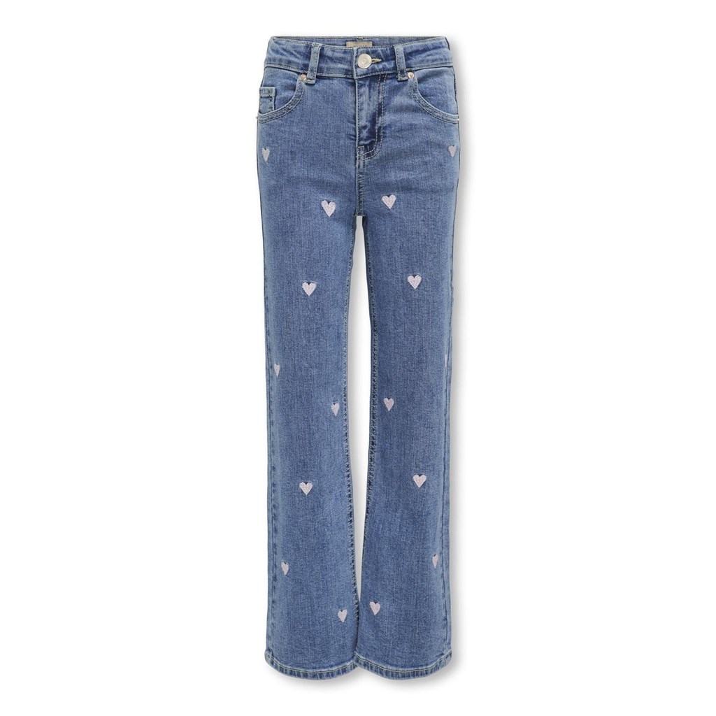 Brede Jeans Juicy Light Medium Blue Denim fra Only Kids