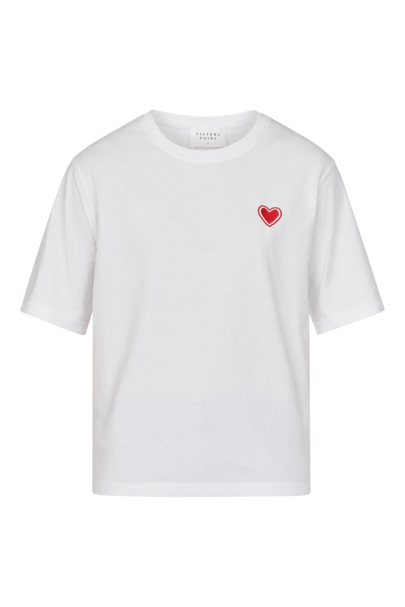 T Shirt Heka Loose.ss White Ruby fra Sisters Point