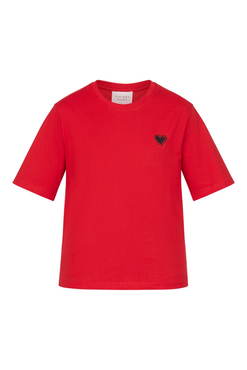 T Shirt   Heka Loose.ss   Ruby Black fra Sisters Point