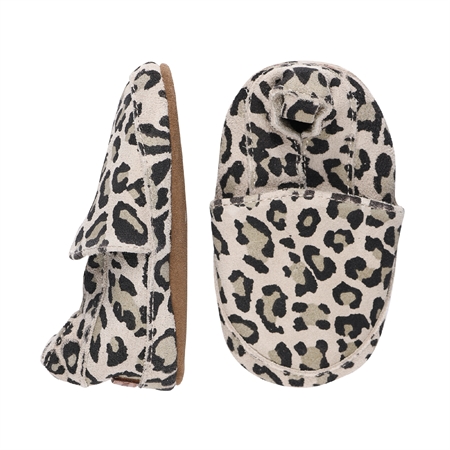 Læder Futter Beige Melange Leopard fra Melton