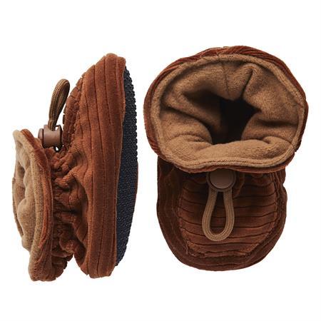 Fløjls Sutsko Leather Brown fra Melton