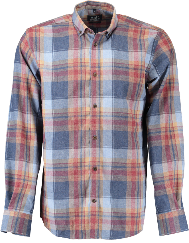 Moderne Herreskjorte i Flannel fra Salt - Super Tilbud!