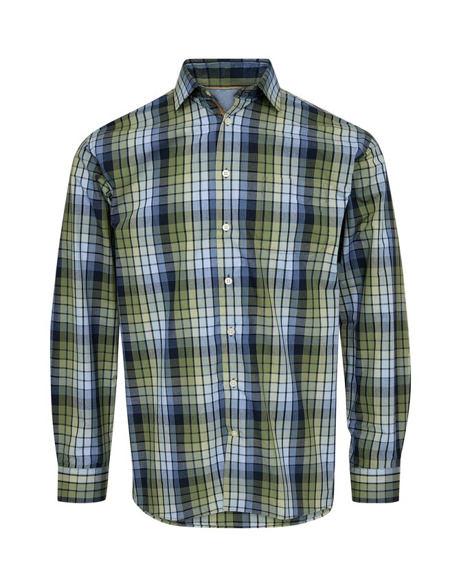 L S Regular Fit Shirt fra Black Blue