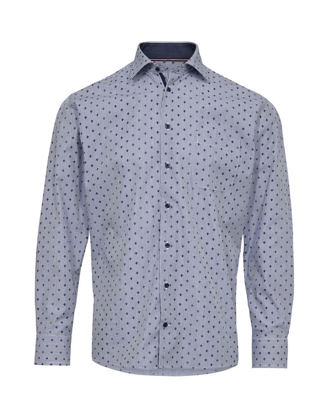 Regular Fit L S Shirt fra Black Blue