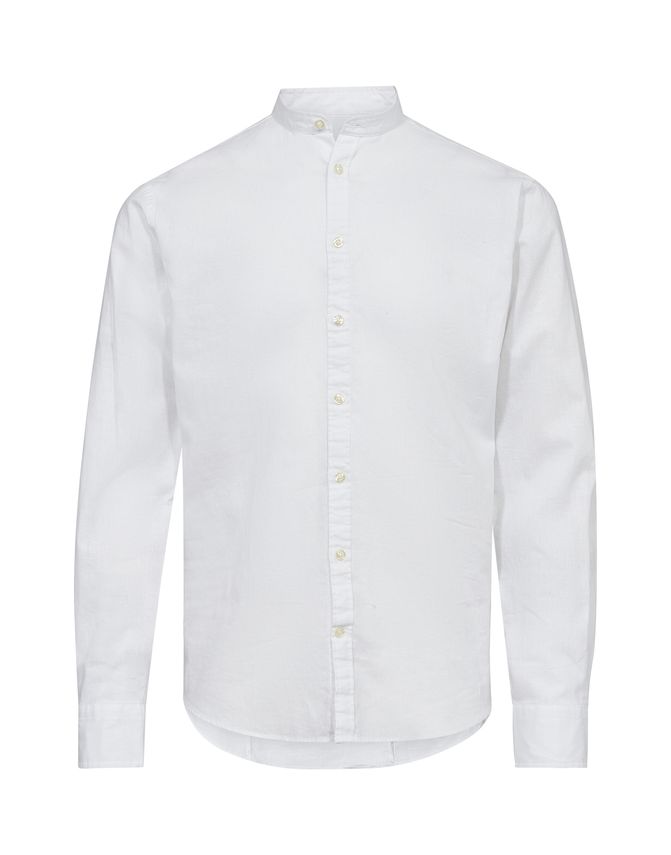 China Collar Linen L S Shirt fra Gino Marcello