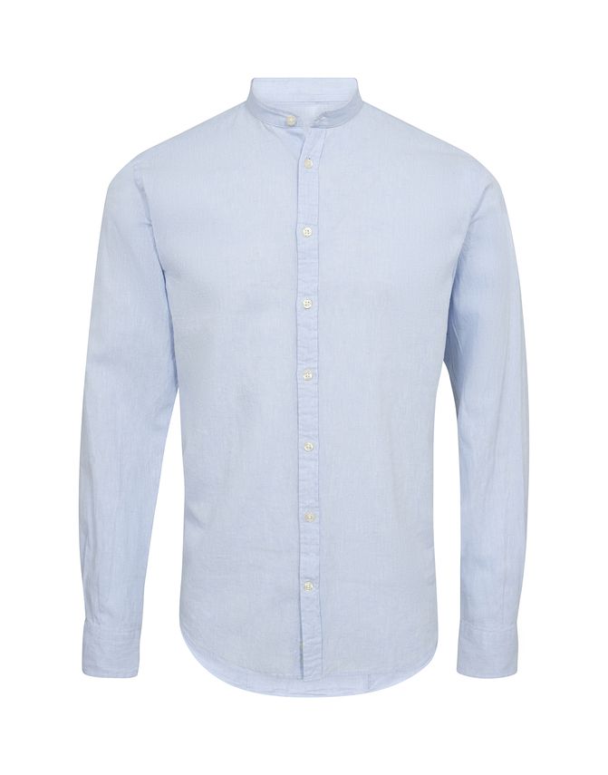 China Collar Linen L S Shirt fra Gino Marcello
