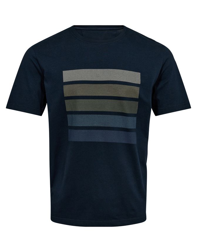 O Neck T Shirt Regular Fit fra Black Blue
