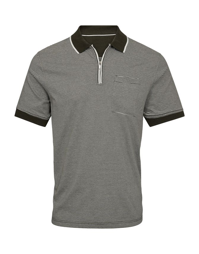 Striped Polo Regular Fit fra Black Blue