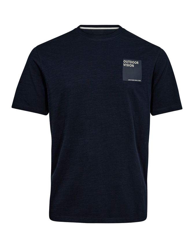 T Shirt W Print Regular Fit fra Black Blue