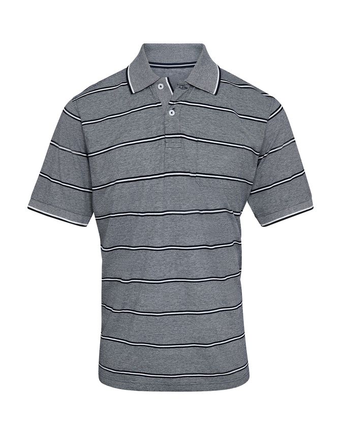 Striped Polo Regular Fit fra Black Blue