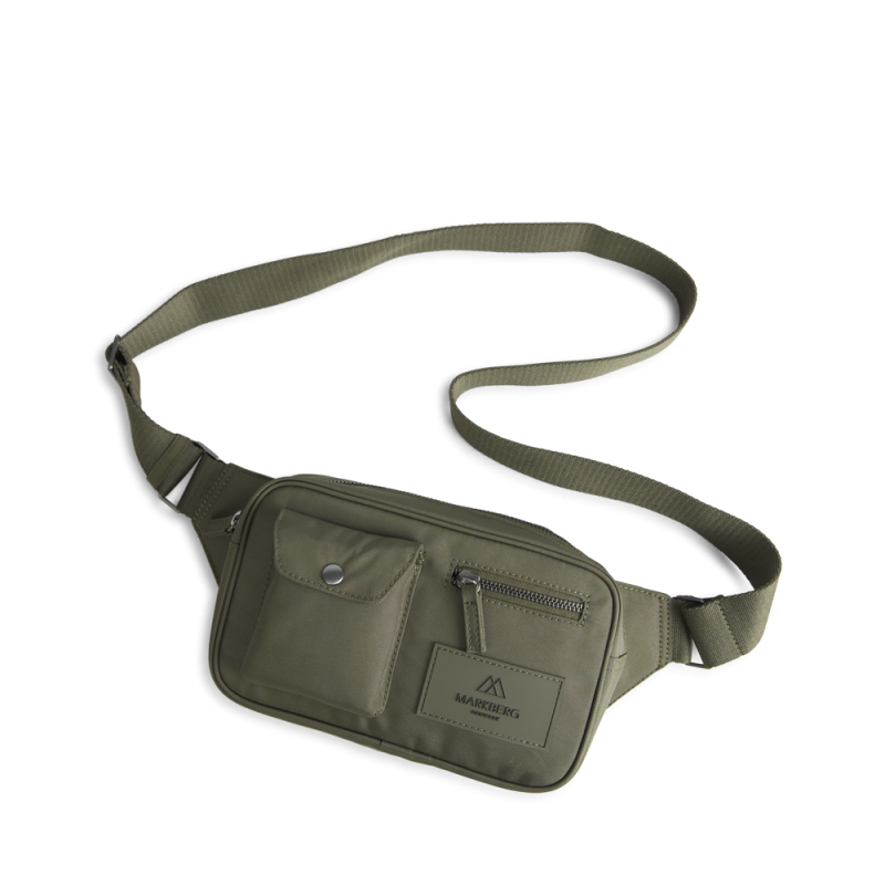 Taske   Darlambg Bum Bag, Monochrome   Dark Olive fra Markberg