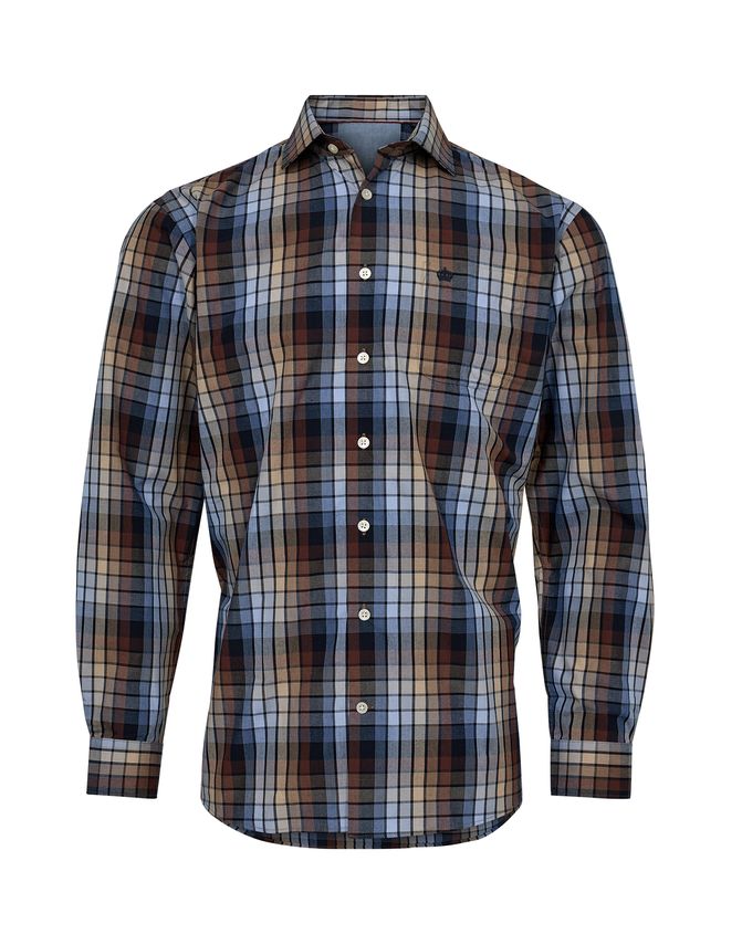 L S Regular Fit Shirt fra Black Blue