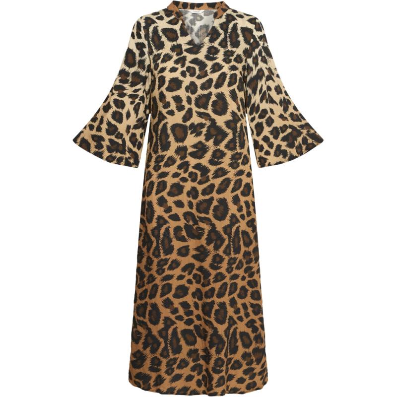 Sej leopardkjole fra b.young - Black Mix tilbud!