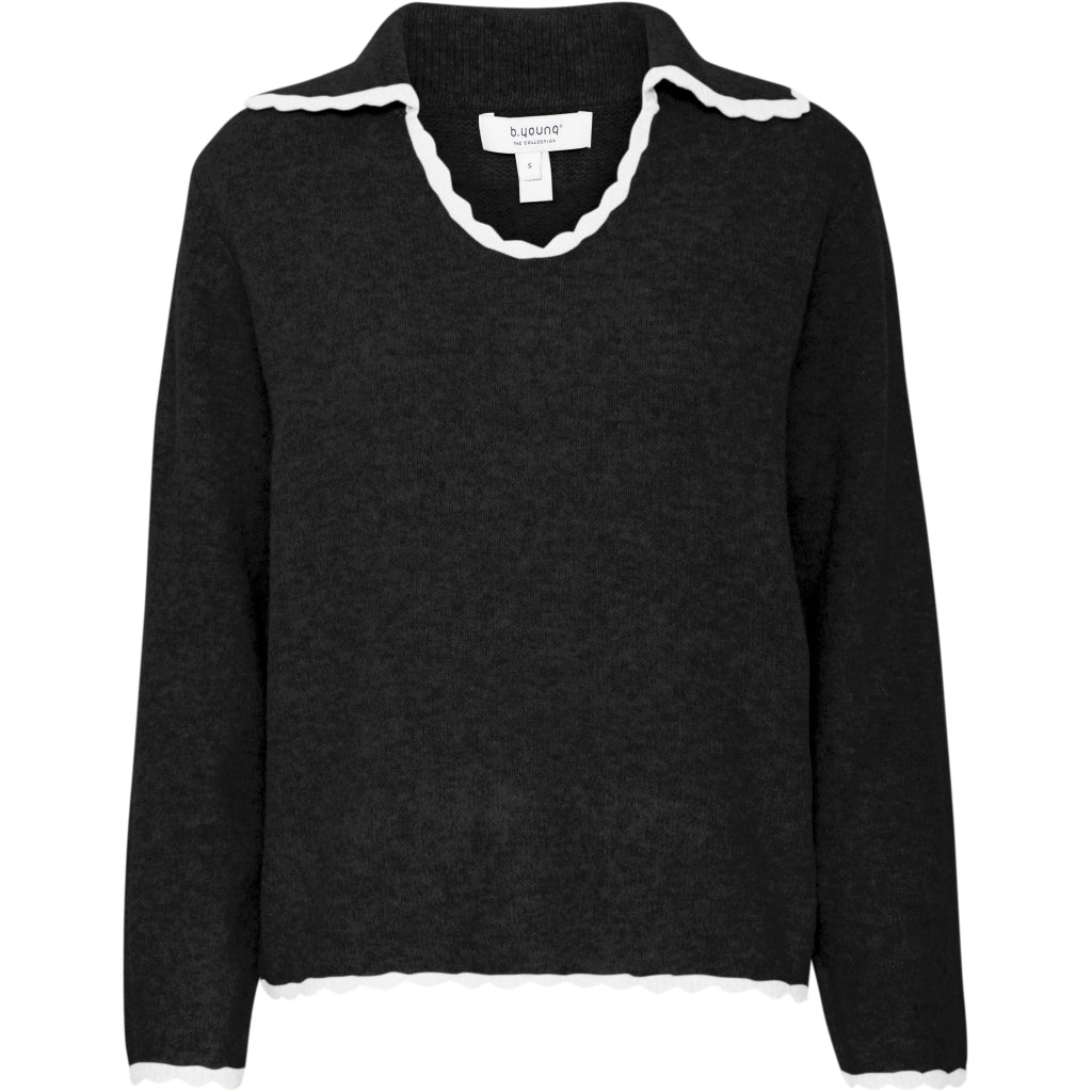 Dame Pullover Byninna i Sort Mix fra b.young