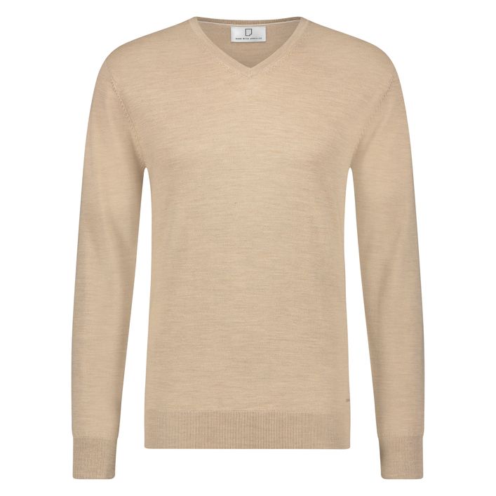 Aron V-hals Strik i 100% Merino Uld - Fantastisk Tilbud!