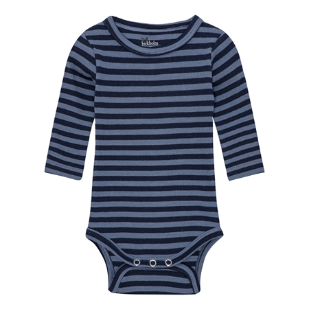 Stribet Rib Body Indigo Blå & Navy Blå fra Birkholm