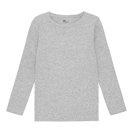 Rib Bluse Meleret Grå fra Birkholm
