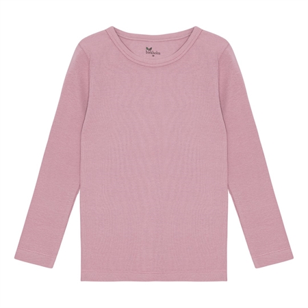 Rib Bluse i Skygge Rosa - Høj Kvalitet til Piger