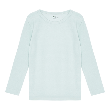 Rib Bluse Pastel Blå fra Birkholm