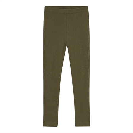 Rib Leggings i Oliven Grøn fra Birkholm - Kvalitet til Børn