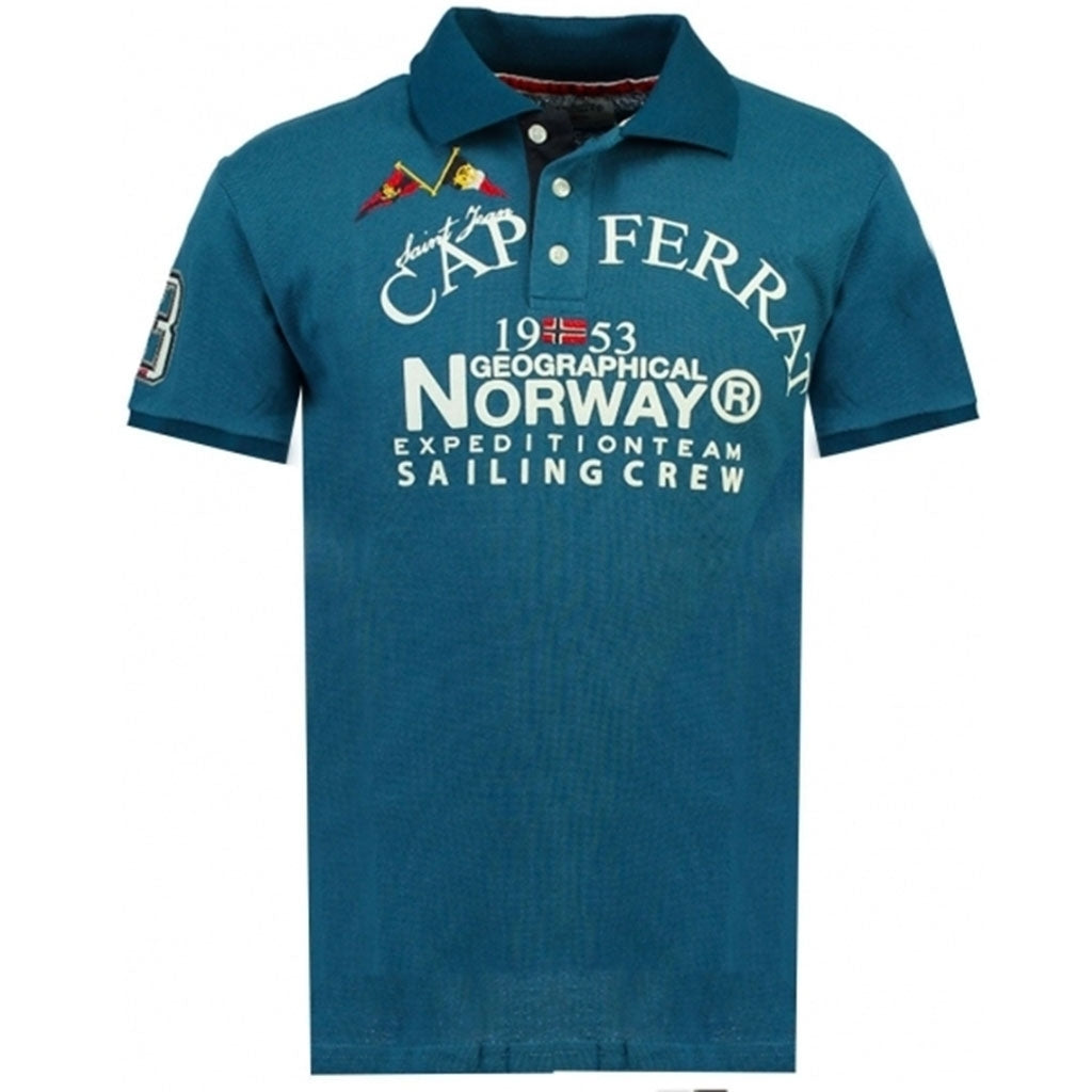 Herre Polo Korsail i Blå fra Geographical Norway - Udsalg!