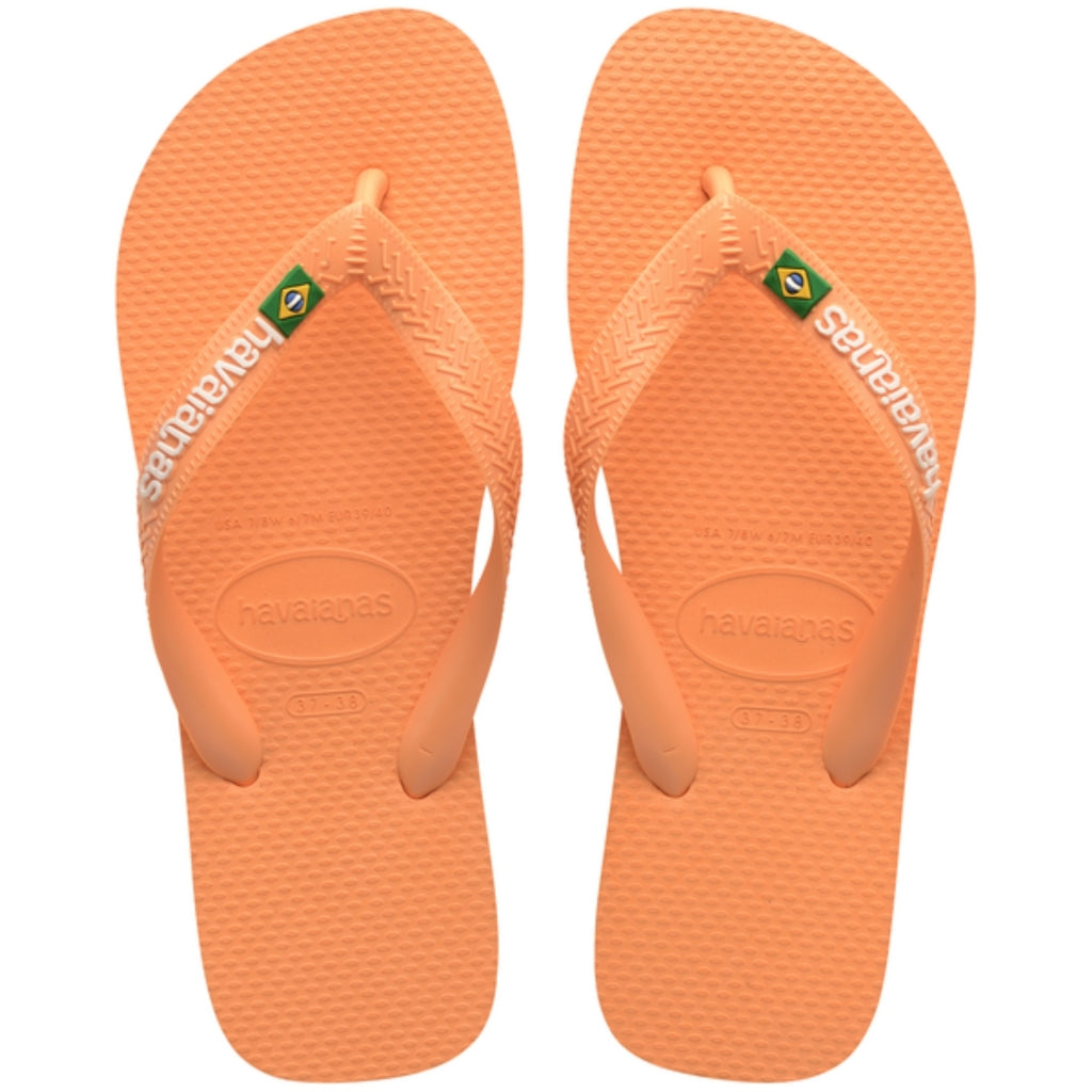 Slippers Unisex Brazil Logo 4110850 Peach fra Havaianas