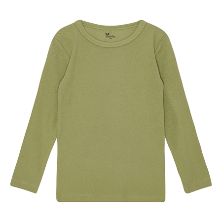 Rib Bluse Salvie Grøn fra Birkholm
