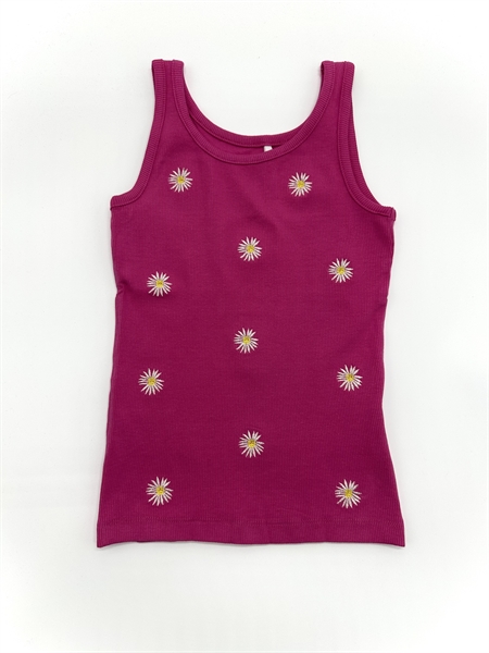 Rib Tank Top Silina Raspberry Rose fra Name It