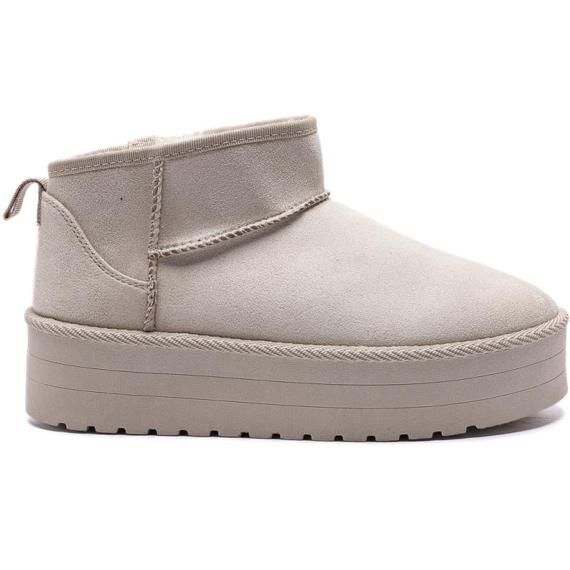 Kaya Dame Bamsestøvle 6431 - Beige til Singles Day Udsalg