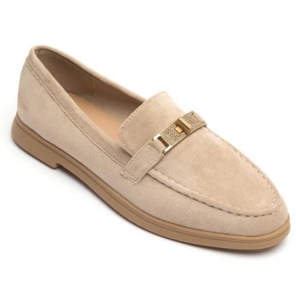 Jessi Dame Loafers 6677 i Khaki - Smart Udsalg!
