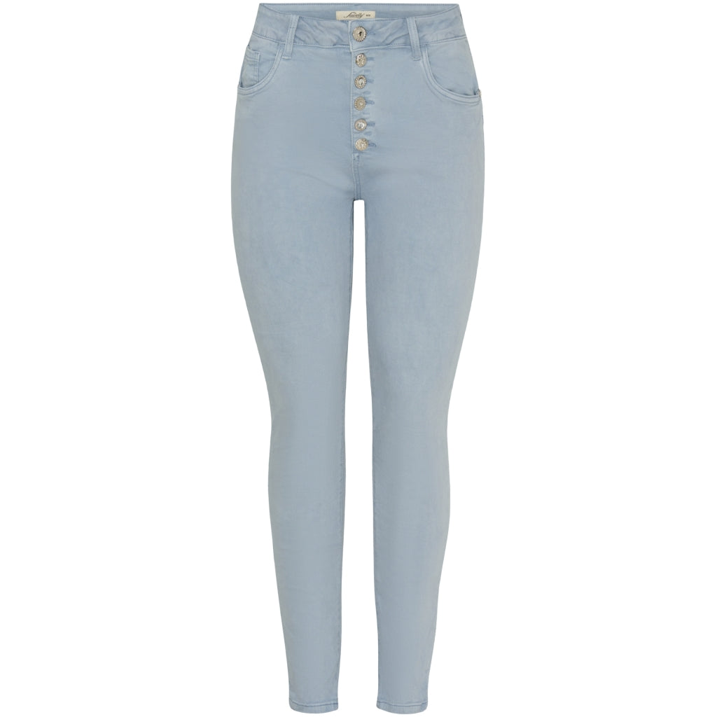 Slim fit damejeans med stretch - Jewelly blå 2023 tilbud