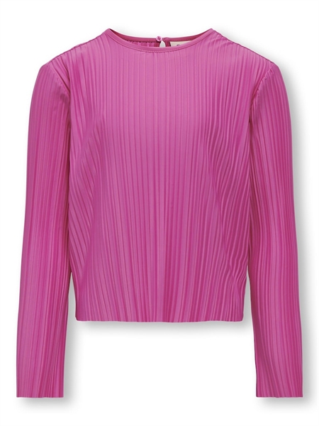 Plisse Bluse Wrenly Raspberry Rose fra Only Kids