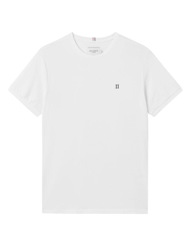 Les Deux Piqué T-shirt med logobrodering - Slim fit