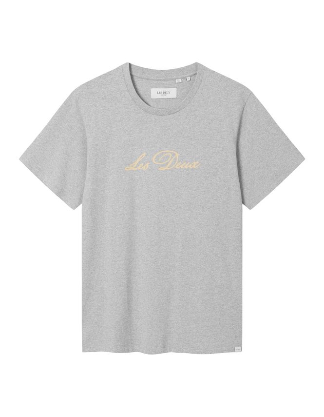 Cory T-shirt med brystprint fra Les Deux - Økologisk kvalitet