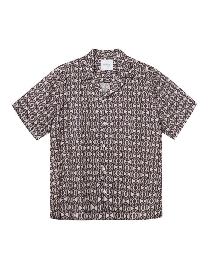 Ornament Aop Tencel Kortærmet Skjorte fra Les Deux