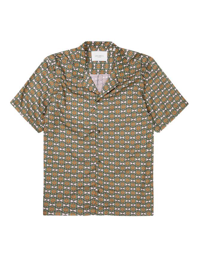 Ornament Aop Tencel Ss Shirt fra Les Deux