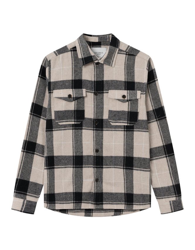 Lennon Check Overshirt fra Les Deux
