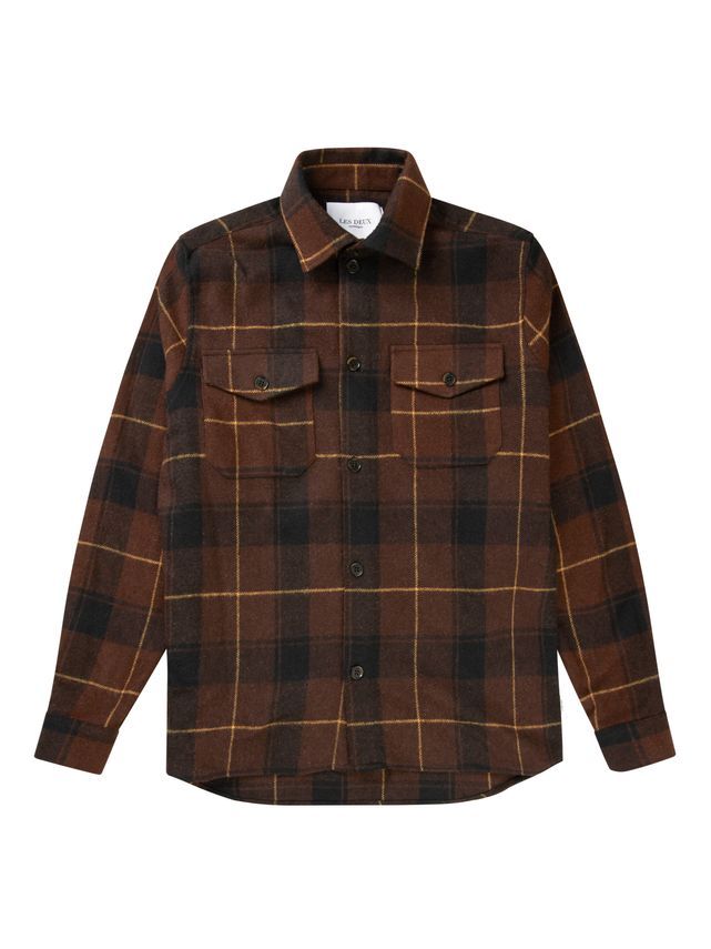 Lennon Check Overshirt fra Les Deux