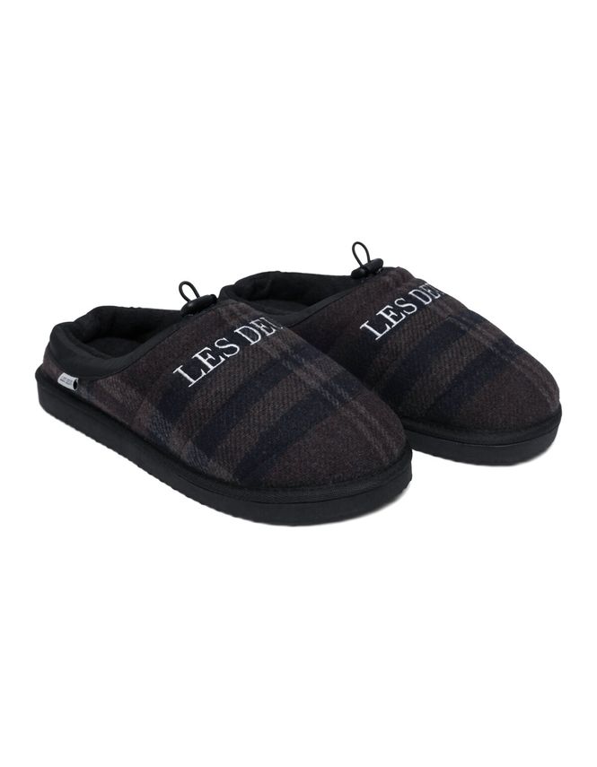 Trey Wool Check Slipper fra Les Deux