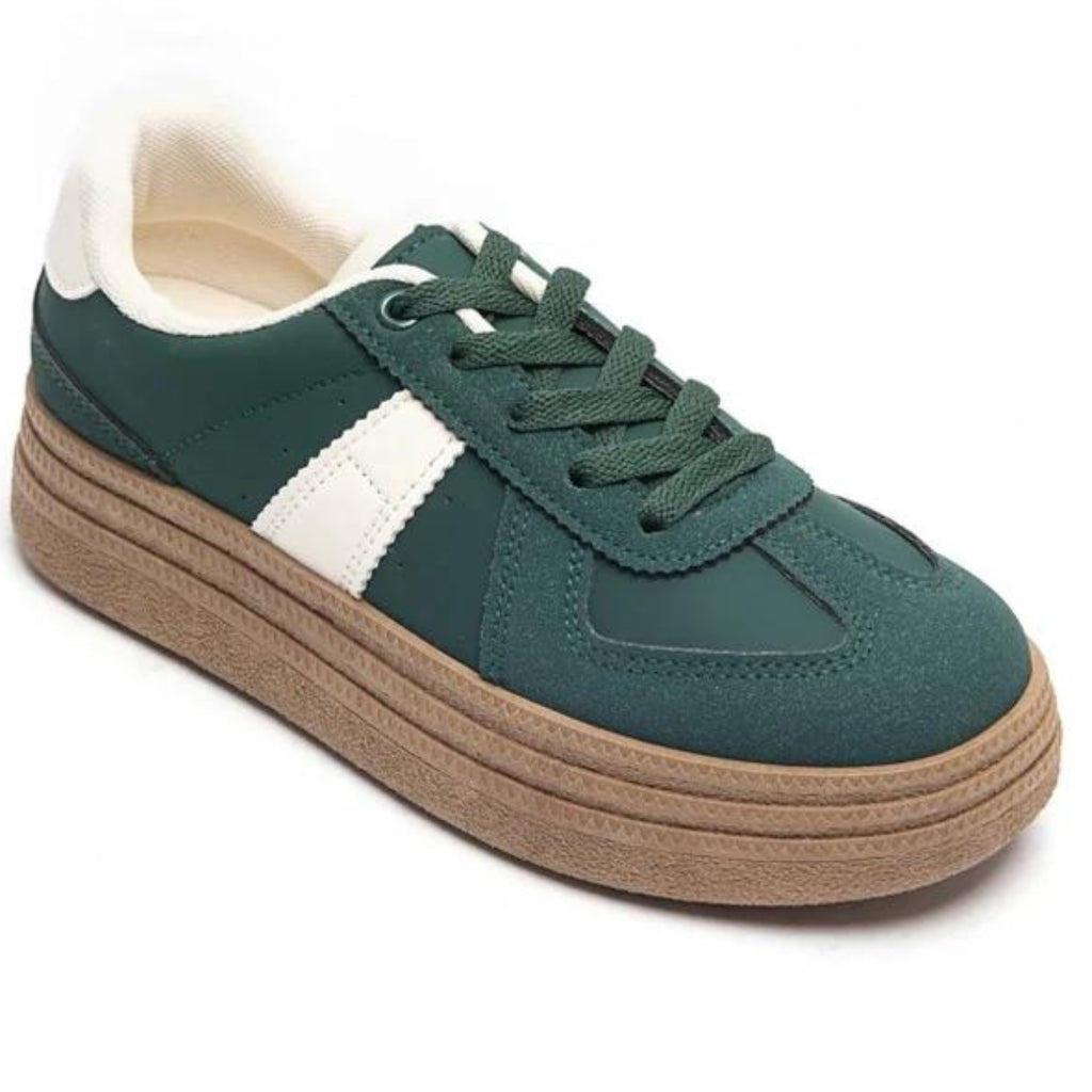 Loa Dame Sneakers 7590   Green fra Shoes