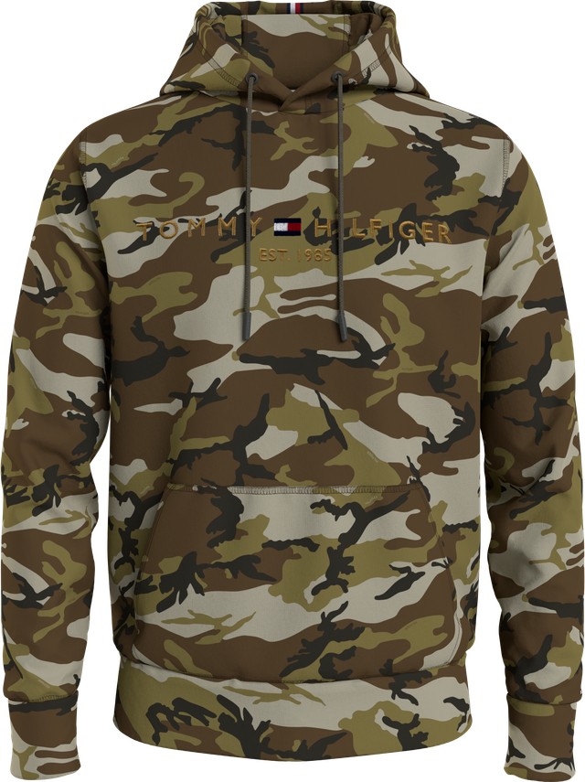Camo Tommy Logo Hoody fra Tommy Hilfiger