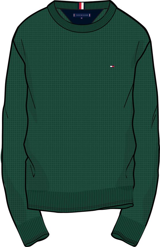 Tommy Hilfiger Cross Structure Crew Neck - 100% bomuld