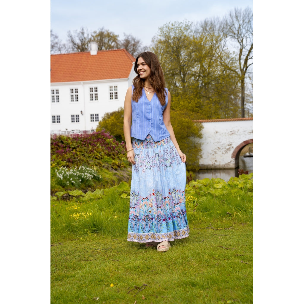 Dame Nederdel 5201   361tpzprintceleste fra Marta Du Chateau