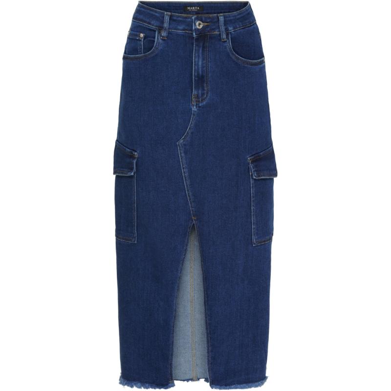 Dame Nederdel Mdcelena Mdc114 Jw726 Denim fra Marta Du Chateau