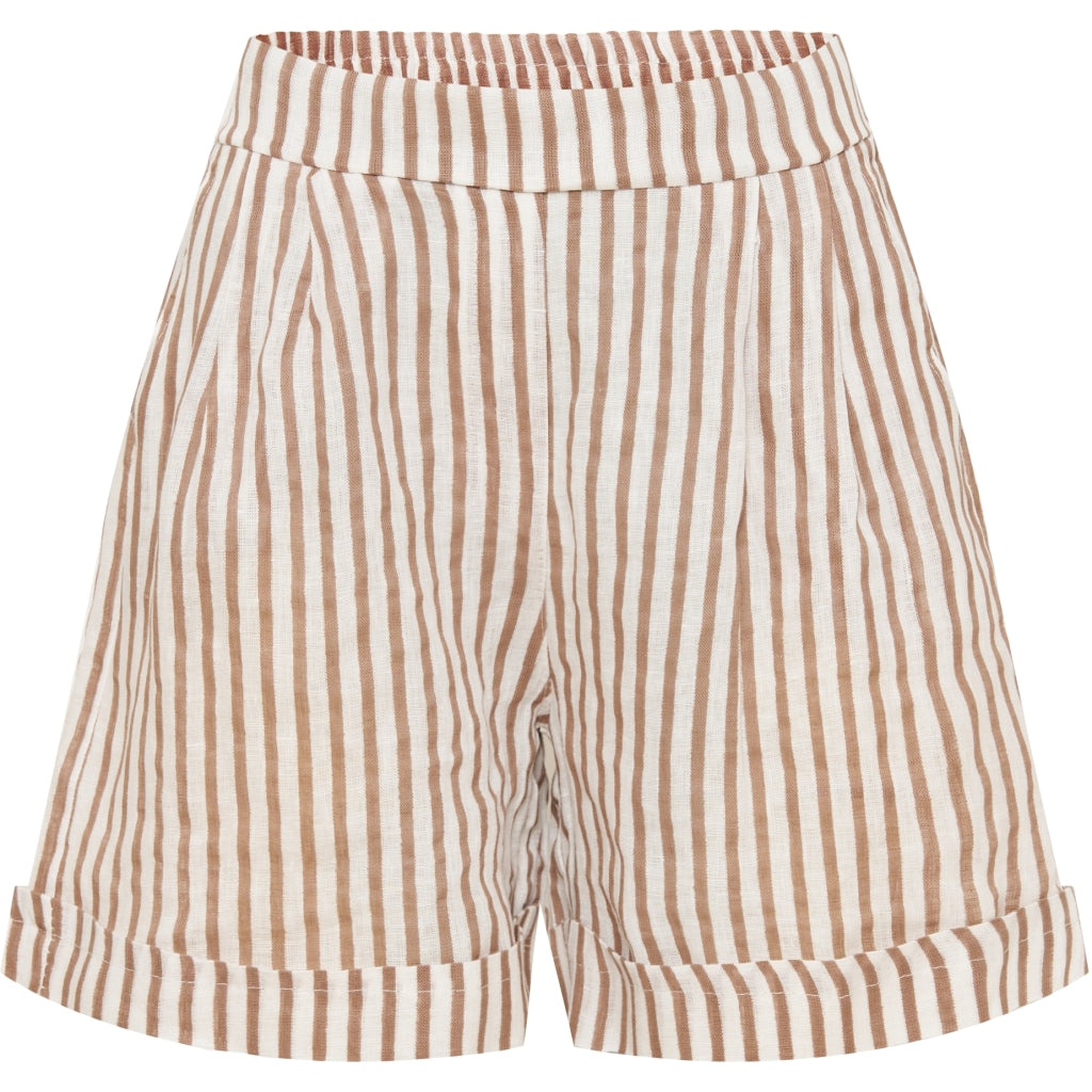 Dame Shorts 61072   Caramel Stripe fra Marta Du Chateau