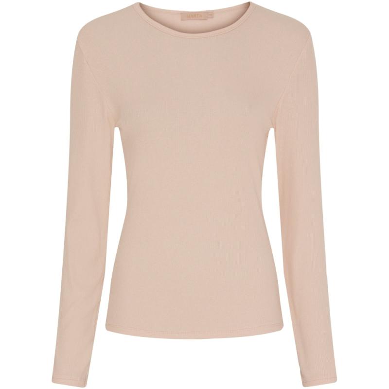 Langærmet T Shirt Mdcingrid 4906   Beigess fra Marta Du Chateau
