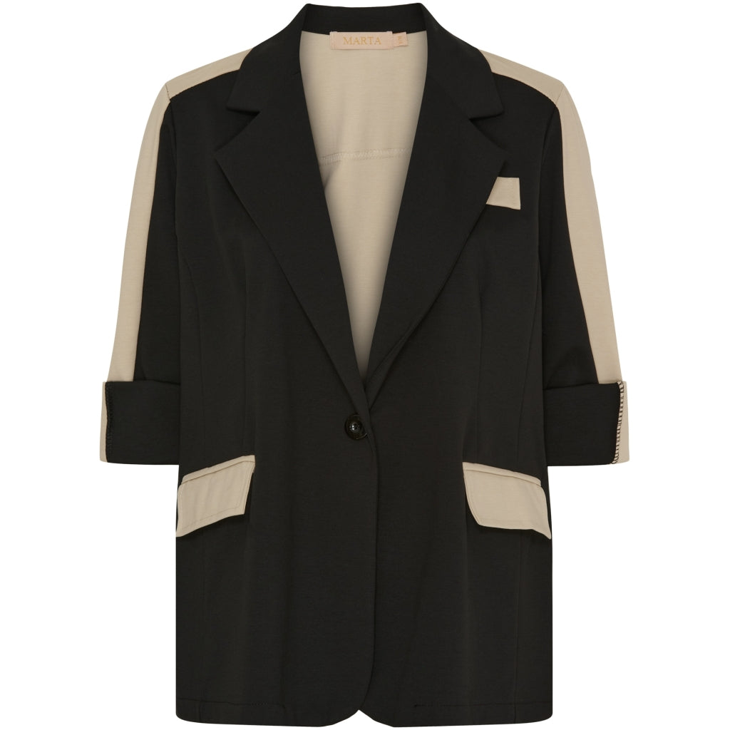 Dame Blazer Mdcmadelina 69237   Black Beige fra Marta Du Chateau